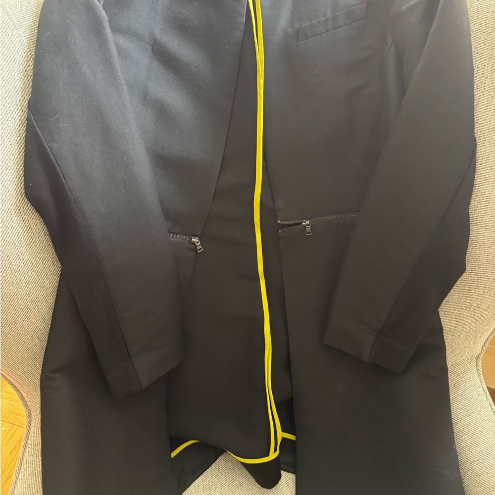 BCBGMaxAzria Black Jacket with Vibrant Yellow Accents